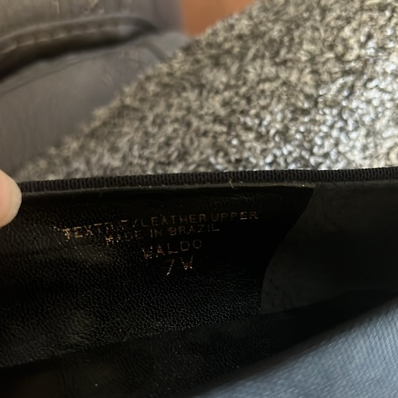 Talbots Waldo slip on shoes textile and leather flats NWOT - Picture 3 of 5